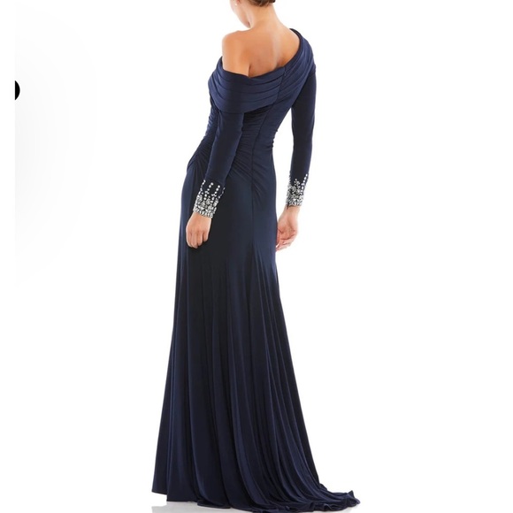 Mac Duggal Elegant Blue Gown - Picture 2 of 5